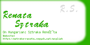 renata sztraka business card